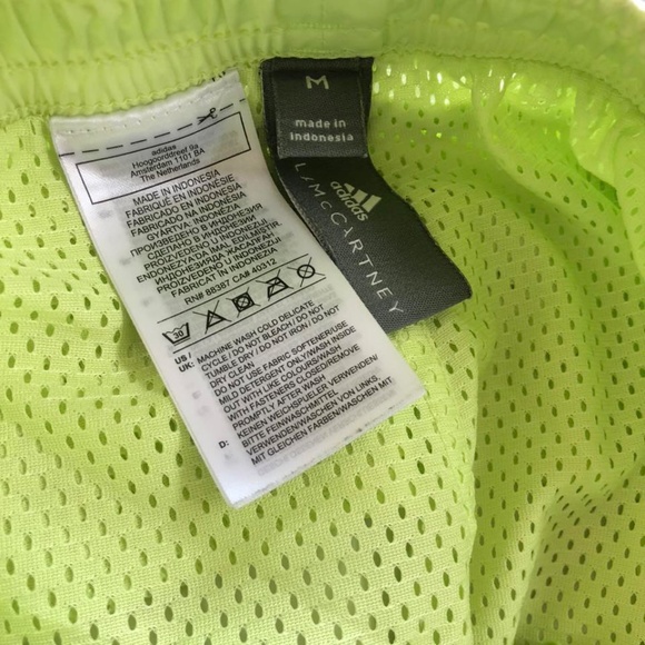 Stella McCartney for Adidas neon nylon track shorts size M - Picture 3 of 4